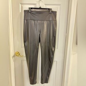 Chic Faux Black Leather Leggings